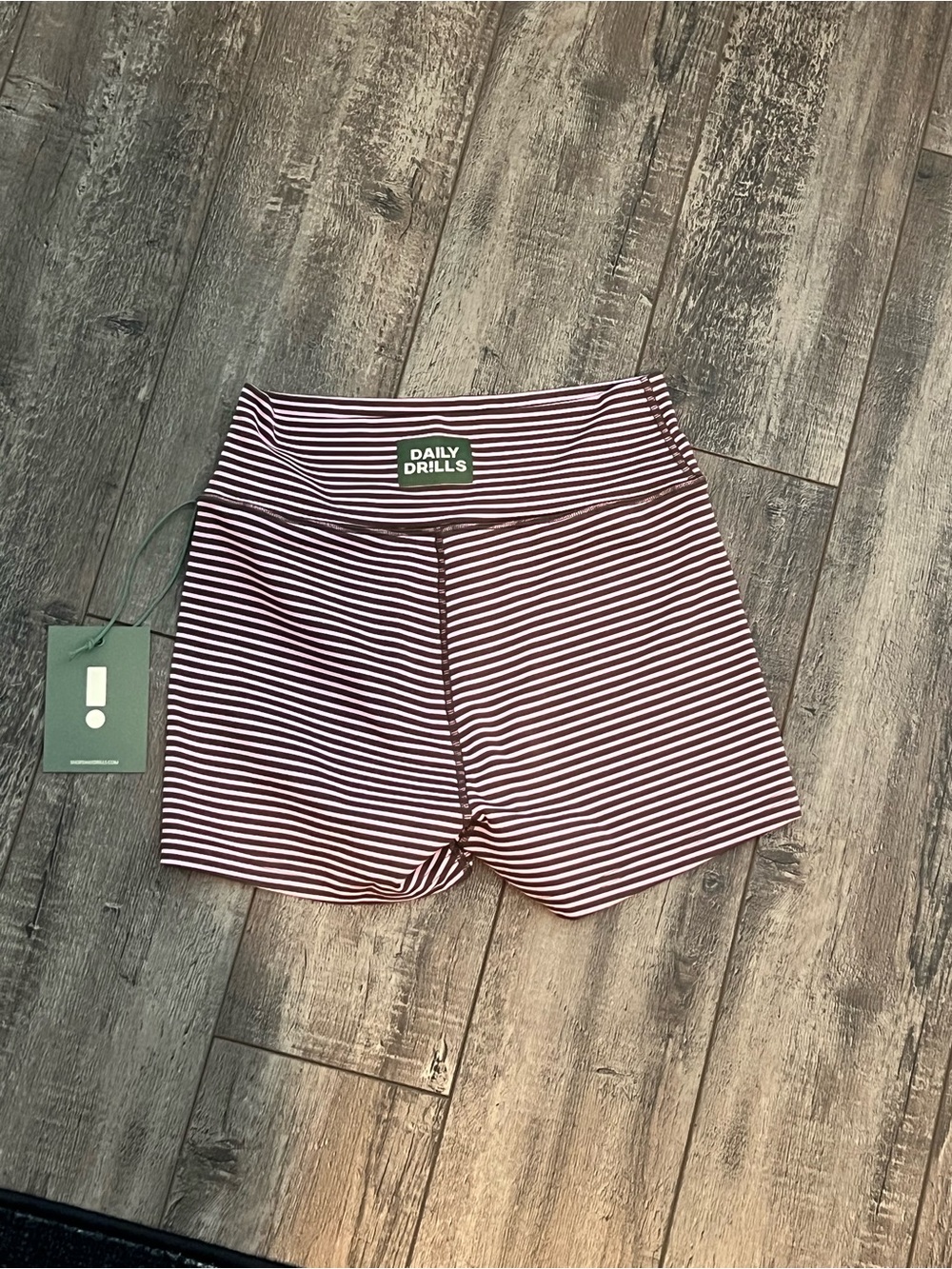 Daily Drills Striped Taffy & Mocha Shorts - Picture 3 of 3